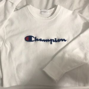 cropped champion crew neck